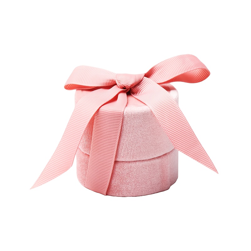 Cylinder Velvet Jewelry Box, Elegant Gift Box